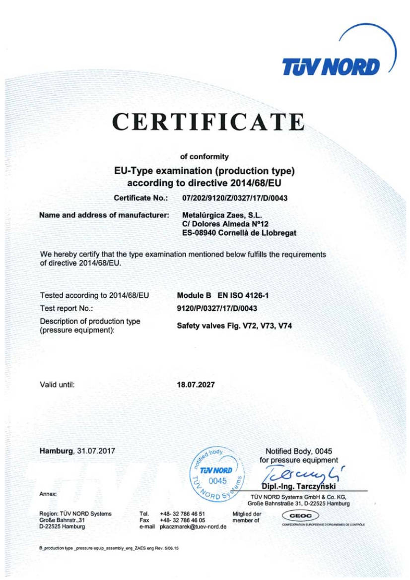 TUV NORD CERTIFICATION